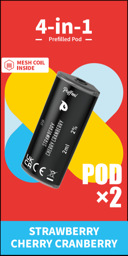 Puffmi 4in1 pods - Strawberry Cherry Cranberry 2x
