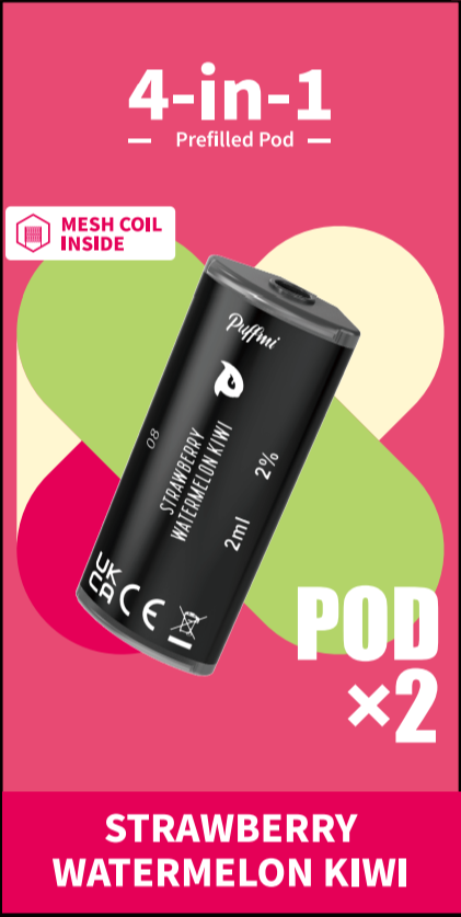 Puffmi 2in1 pods - Strawberry Watermelon Kiwi 2x